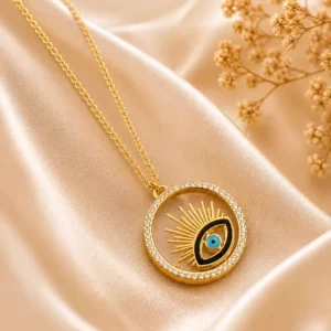 Nazrakh Noor Evil Eye Medallion Necklace
